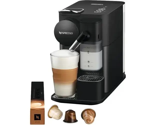 Espressor Nespresso by De’Longhi Lattissima One Evolution EN510.B, 19 bari, 1450 W, 1 l, Negru + 14 capsule cadou