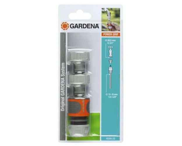 Set stut si conector Gardena pentru furtun 13 mm (1/2inch) si 15 mm (5/8”), 18286
