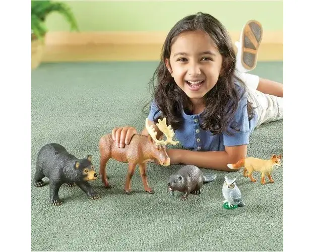 Set 5 figurine Animalute din padure Learning Resources, 18 luni+
