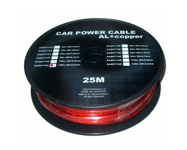 Cablu putere CU-AL 10GA (5.5mm/5.22mm2) 25m