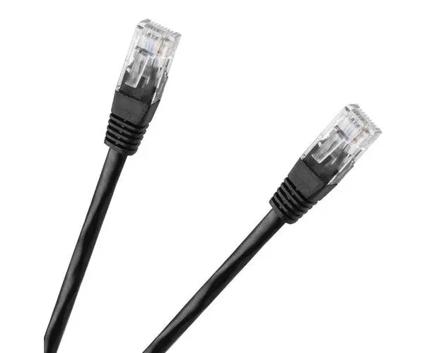 Cablu UTP CAT 6E CCA 0.5 m, negru