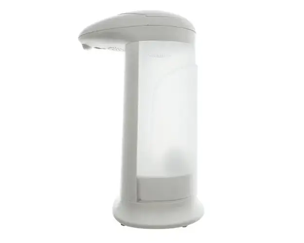 Dozator sapun lichid cu senzor de miscare, 330 ml, Platinet 45429, baterii 4 x AAA, silentios, Alb