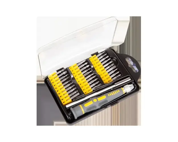 Set surubelnita si biti precizie Rebel Tools, 32 piese, mandrina prindere rapida, biti cu forma plata, cruce PZ, cruce PH, Torx, hexagonal