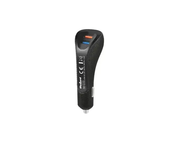 Incarcator auto 2 x USB Rebel, functie Quick Charge 3.0, 5100 mAh, 15 W