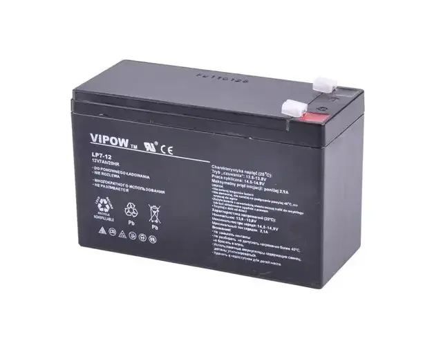 Acumulator gel plumb Vipow, 12 V, 7 Ah