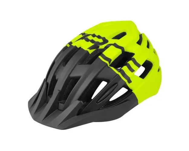 Casca Force Corella MTB Negru/Galben Fluo S-M