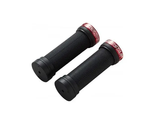 Set mansoane Reverse Youngstar Lock-on 28x98mm negru/rosu