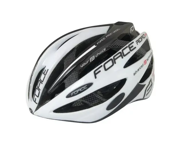 Casca Force Road Junior, alb-negru, XS-S