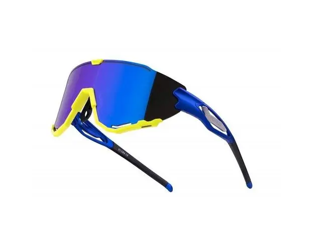 Ochelari Force Creed, lentila revo albastra, albastru/fluo