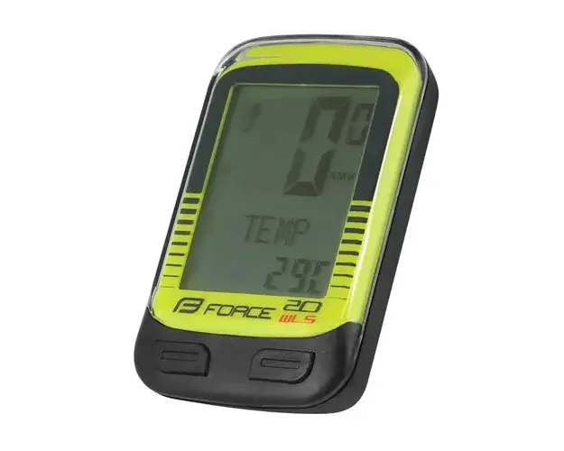 Ciclocomputer Force WLS 20F galben fluo fara fir
