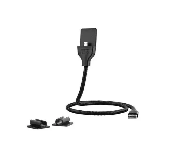 Cablu de incarcare-sincronizare Metal USB / Micro USB, Negru