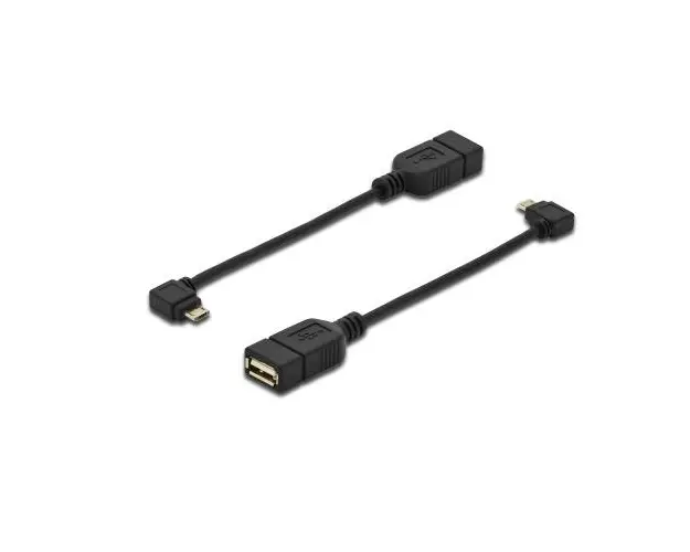 Cablu adaptor USB A mama-micro B 90 OTG 0.2m