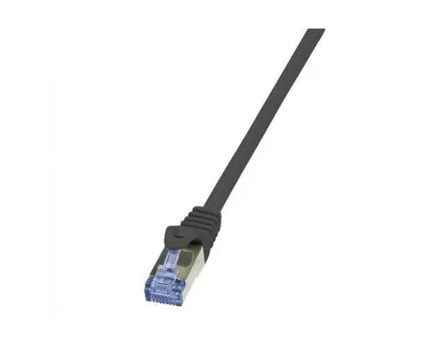 Cablu patchcord Cat.6A, din Cat.7, 600 MHz, S/FTP PIMF raw ,1,5m, negru