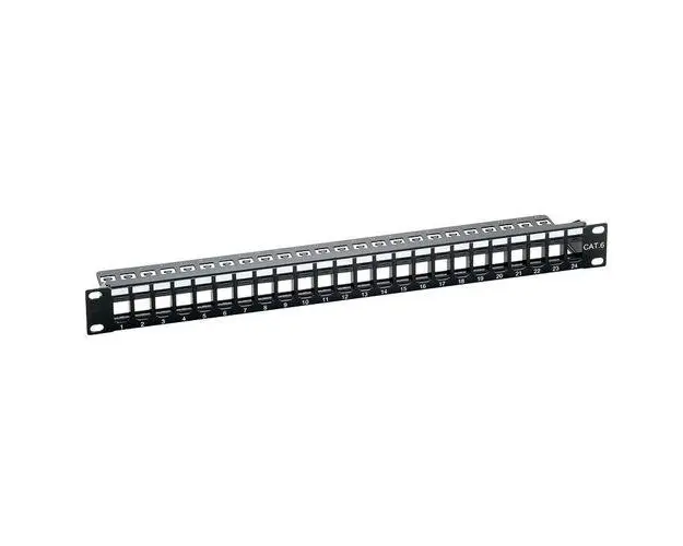 Panou de conexiuni neprotejat , LogiLink , 24 porturi , negru