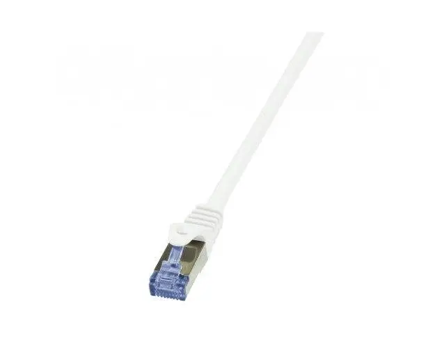 Cablu Patchcord Logilink CQ4021S, S/FTP, Cat6a, 0.5m, alb