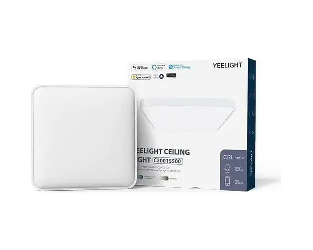 Plafoniera LED inteligenta Yeelight C2001S500, Wi-Fi, control vocal, 50W, 3500 lm, telecomanda inclusa, IP50, lumina reglabila, 50.5 cm