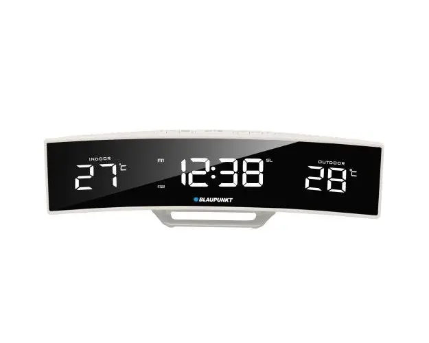 Ceas cu radio Blaupunkt CR12WH, Termometru, Alb