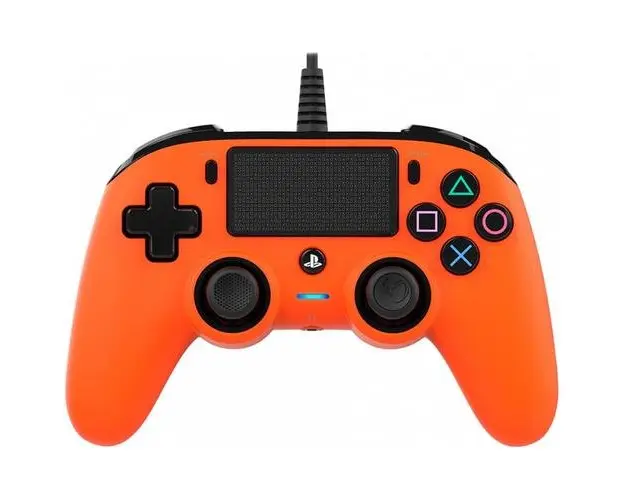 Controller cu fir Nacon Compact pentru Playstation 4, Portocaliu