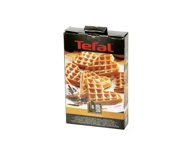Set 2 placi pentru Vafe in forma de inima, nr 6, Tefal Snack Collection+ Carte de retete