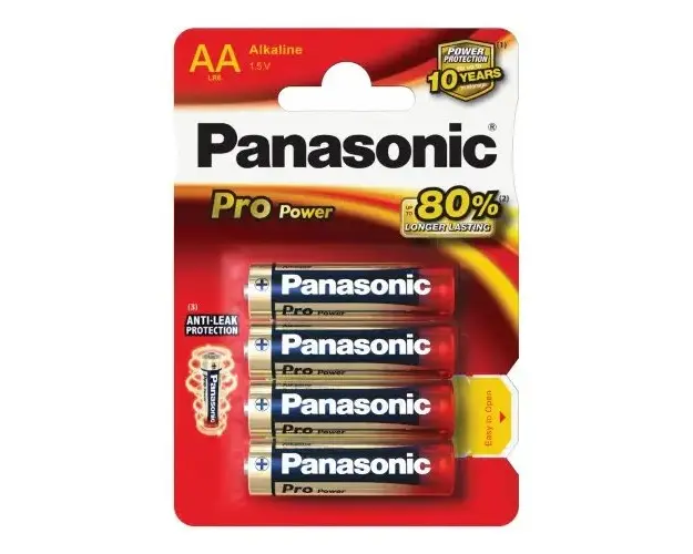 Baterii Panasonic Alkaline Pro Power LR6PPG/4BP, blister 4 buc