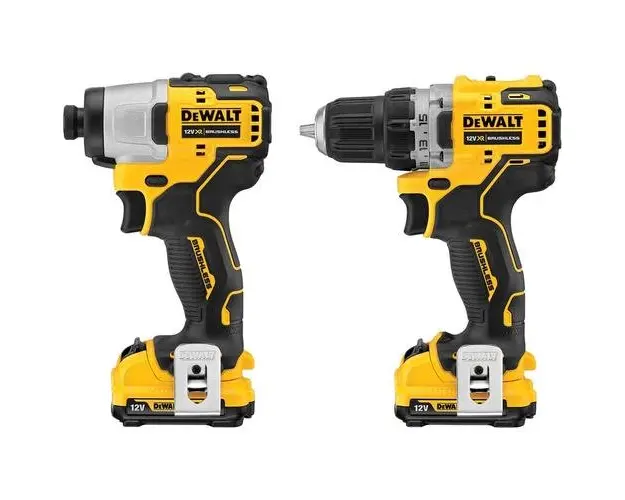 Set 2 masini de insurubat compacte DeWalt DCK2110L2T