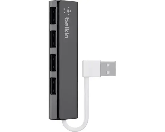 Hub Belkin extra subtire pentru calatorie, 4 porturi USB 2.0