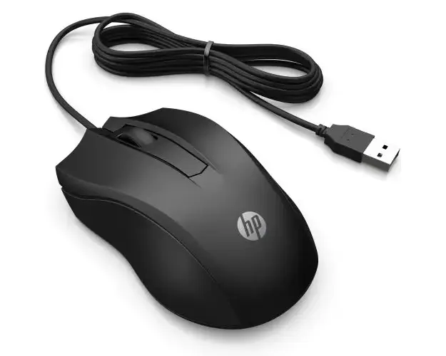 Mouse Optic HP 100, USB, 1600dpi (Negru)