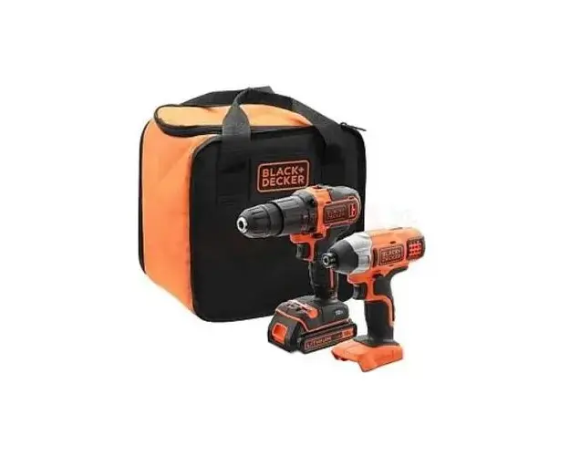 Set de scule masina de insurubat x 2, BDCHD18, BDCIM18N, 18 V, 1 x 1.5 Ah, Black & Decker