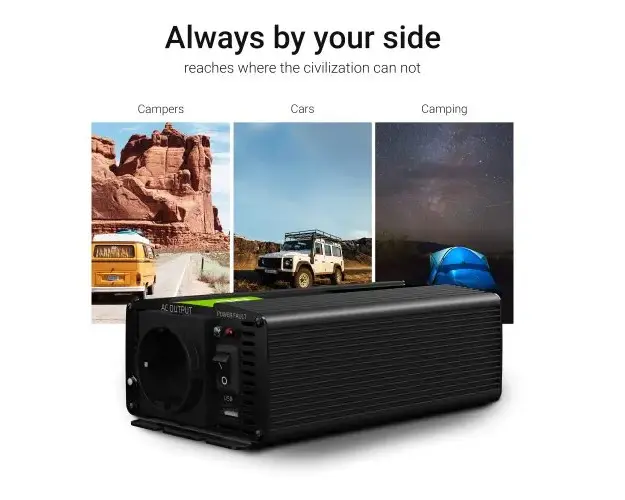 Invertor de tensiune 1000W/2000W 24V la 230V Volt USB DC AC Green Cell