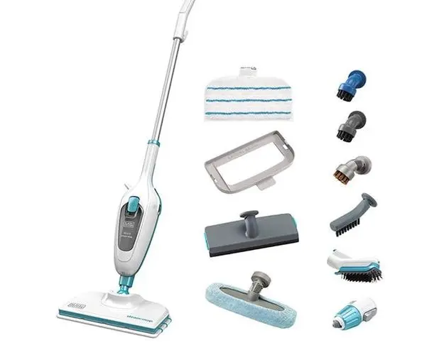 Mop cu aburi BLACK & DECKER FSM13E10-QS 10 in 1, 0.38l, 1300W, Alb