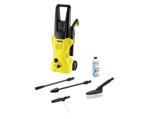 Aparat de spalat cu presiune Karcher K2 Car, 1400 W, 110 bar presiune maxima, 360 l/h debit maxim, duza spumare, spuma activa, lance murdarie grosiera