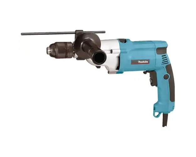 Masina de gaurit si insurubat (bormasina) cu percutie Makita HP2051H, 720 W, 230 V, 2 trepte viteza, 2900 RPM, 58.000 BPM, 1.5 - 13 mm mandrina