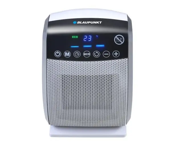 Aeroterma Blaupunkt FHD501, 3 trepte de incalzire, timer, 1800W, protective, Alb/Gri