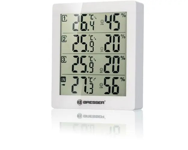 Statie meteo BRESSER Temeo Hygro Quadro, Alb