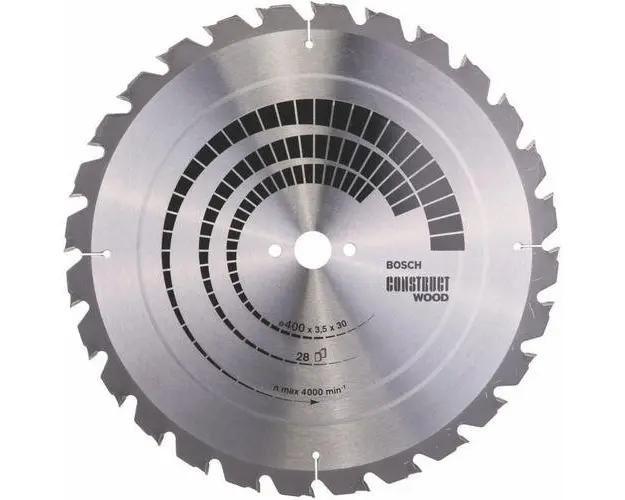 Disc pentru fierastrau circular Bosch Construct Wood 400x3.5x30mm 28T