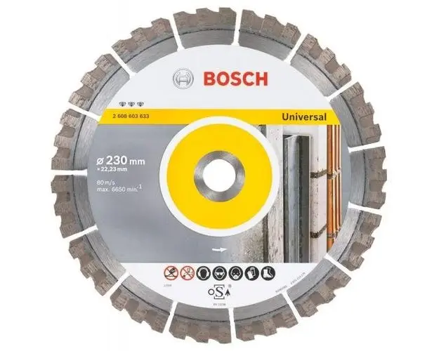 Disc diamantat Bosch Best for Universal 230mm pentru polizor unghiular, taiere universala