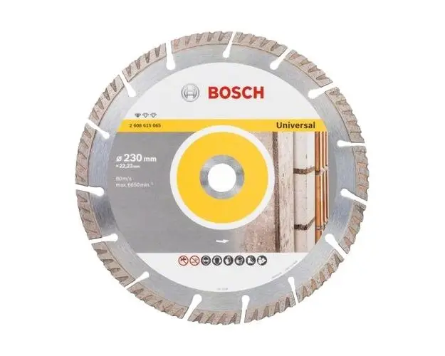 Disc diamantat Universal 230x22.23 2.6x10mm Standard Bosch 2608615065
