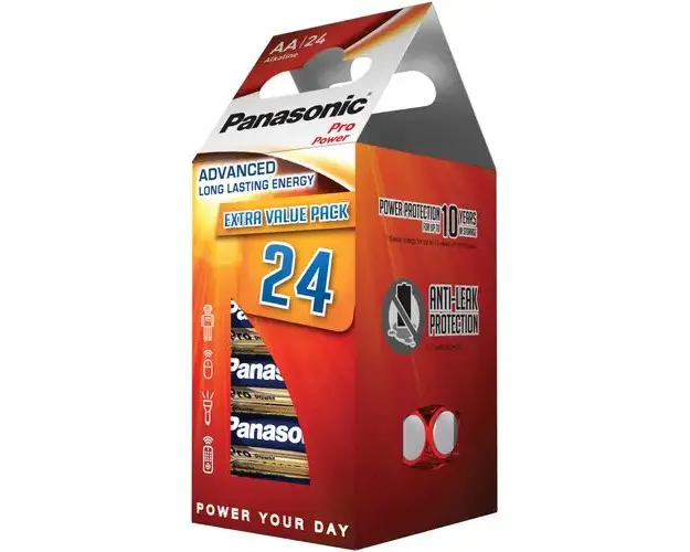 Set 24 Baterii Panasonic Alkaline Pro Power, AA