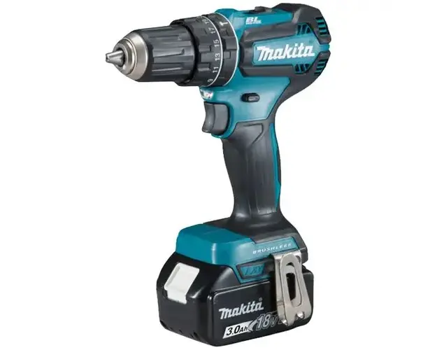 Masina de insurubat si gaurit (bormasina) cu percutie pe acumulator Makita DHP485RFJ, 18 V, 50 Nm, 2 acumulatori LXT, incarcator