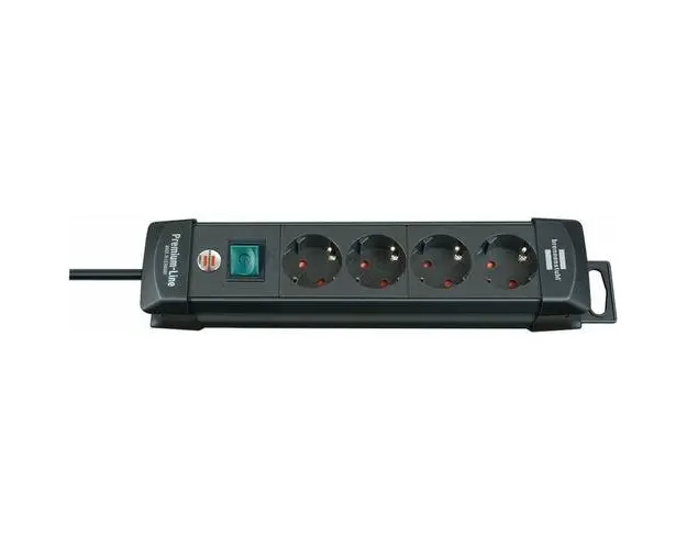 Prelungitor cu priza multipla, 4 posturi, 1.8m, Switch, Premium-Line, Brennenstuhl
