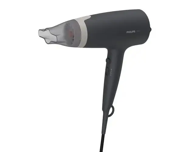 Uscator de par Philips BHD351/10, 2100W, accesoriu Thermo Protect, ingrijire cu ioni, 6 setari de viteza/temperatura, cap de coafare 14 mm, Gri
