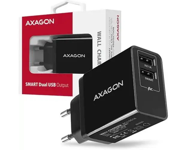 Incarcator retea AXAGON ACU-DS16, Smart Charging, 2x USB-A