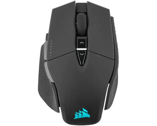 Mouse Gaming Wireless Corsair M65 Ultra, iluminare RGB, switchuri optice Omron, USB & Bluetooth, 26K DPI (Negru)