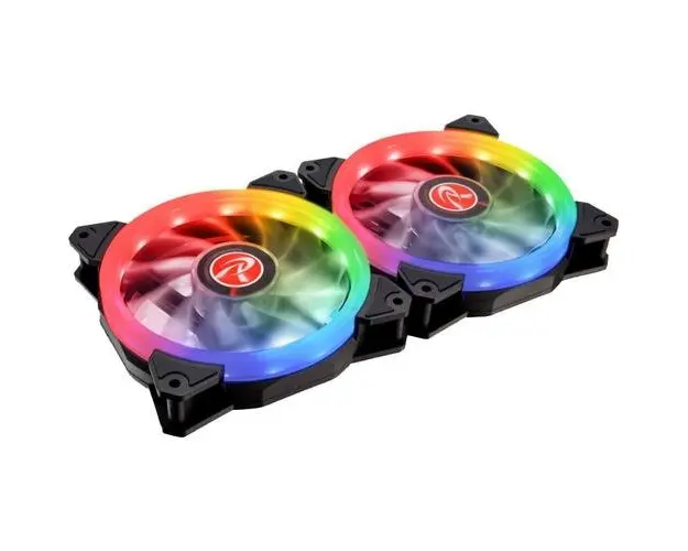 Ventilator Raijintek IRIS 14 Rainbow RGB LED, 2 buc