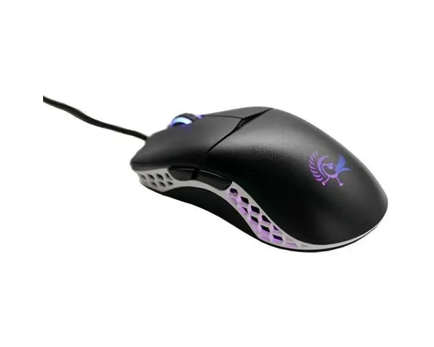 Mouse Gaming Ducky White Feather, cablu paracord, 16k DPI, clickswitch Huano Blue (Negru)