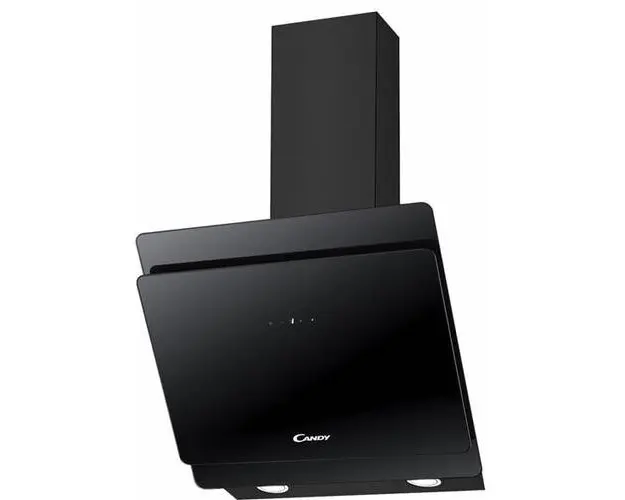 Hota incorporabila decorativa Candy CVMA60N, 502 m3/h, 60 cm, Clasa A, Full touch, LED, 60 cm, Sticla Neagra