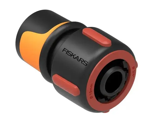 Conector furtun 19 mm (3/4inch), L=116 mm, Fiskars, din plastic rezistent