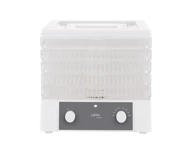 Deshidrator-uscator de alimente GALLET LAPALISSE DES121, 250 W, 5 niveluri, gri cu alb