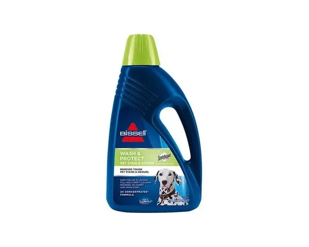 Solutie pentru covoare si tapiserii pentru casele cu animale de companie Wash&Protect, Pet Bissell, 1.5 litri