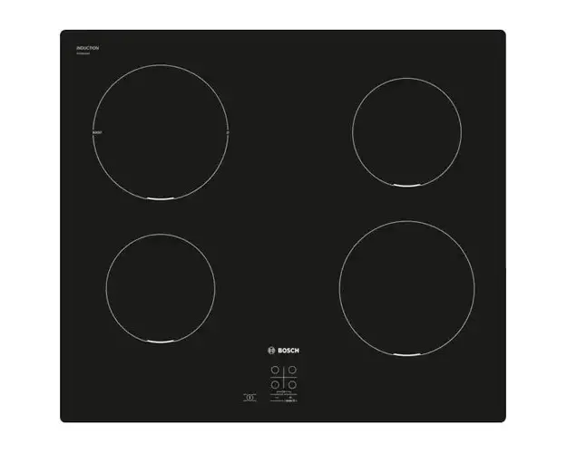 Plita incorporabila Bosch PUG611AA5E, Inductie, 4 zone de gatit, PowerBoost, TouchSelect, 60 cm, Negru